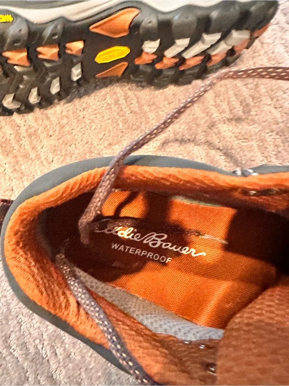 Eddie Bauer Gray and Orange Trail Hiking Shoes